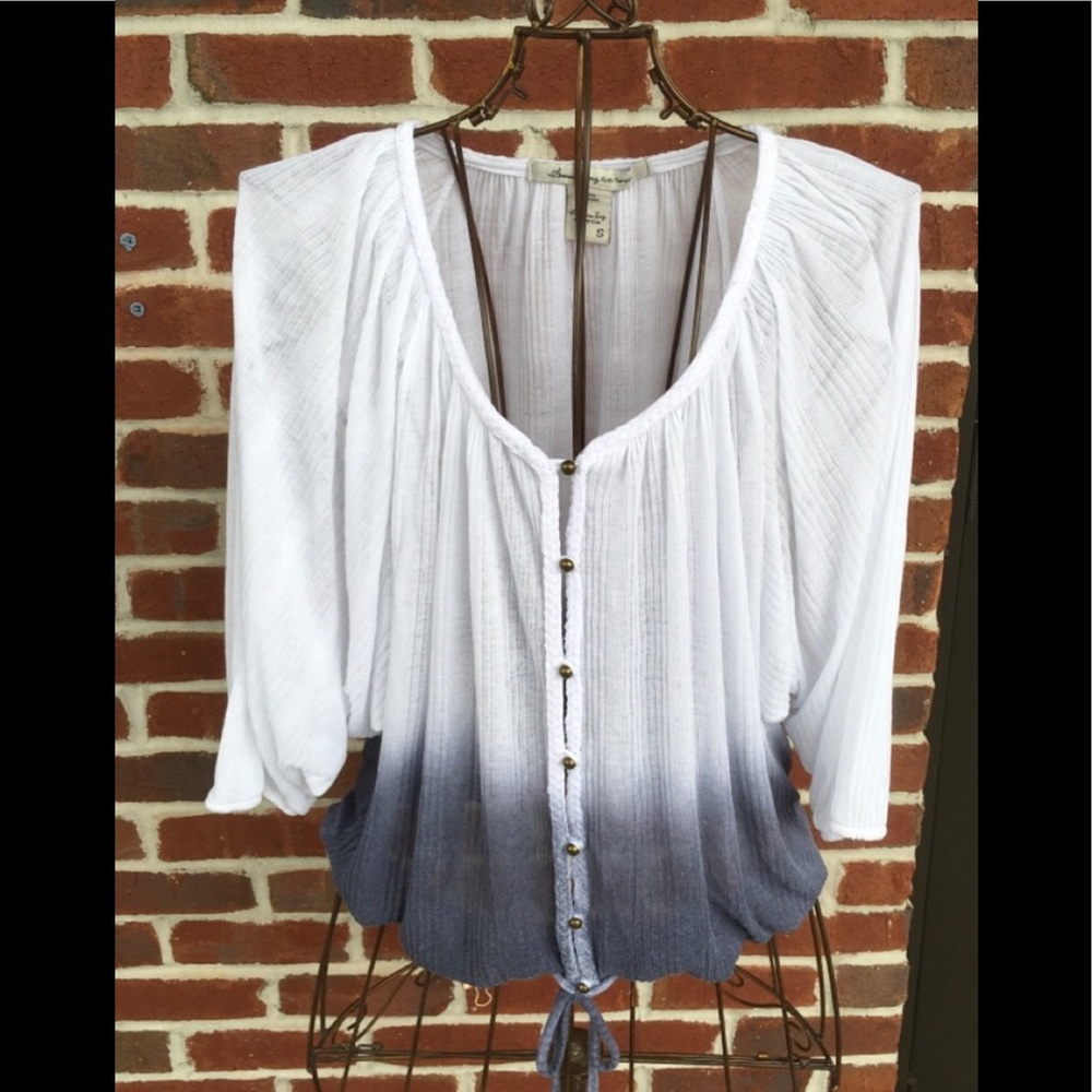 EUC AMERICAN RAG BUTTON DOWN RIBBED TOP